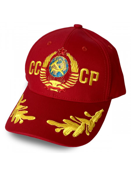 Бейсболка СССР Ветви на Козырьке Красная