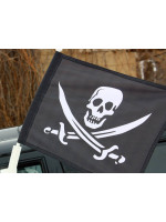 Флаг Пиратский С Саблями Автомобильный 30x40 см