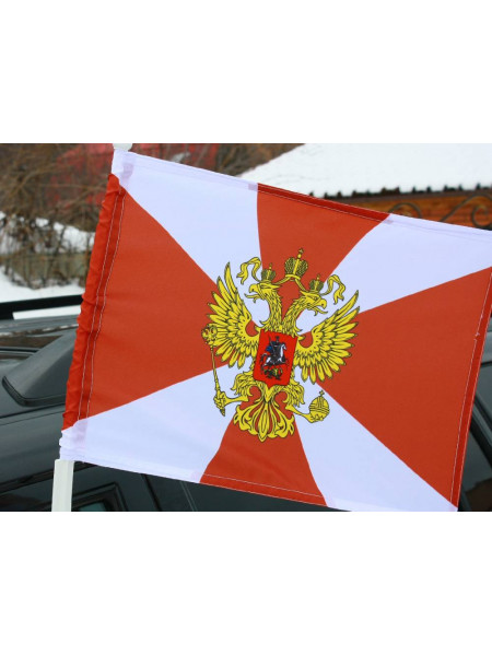 Флаг Внутренних Войск Автомобильный c Кронштейном 30x40 см