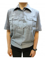 Рубашка Форменная Офицерская Женская Короткий Рукав Серая ФСИН