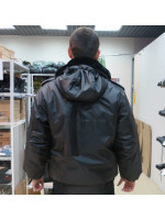 Куртка Охрана Зимняя Черная на Резинке