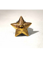 Звезда на Погоны Пластик 20 мм (Рифленая) Золото