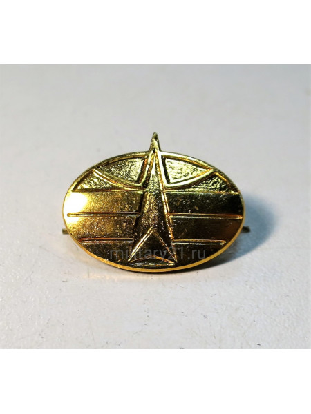 Эмблема Петличная Космические Войска Нового Образца Золотая