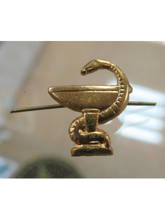 Эмблема Петличная Металл Медслужба Нового Образца Золотая (Левая)