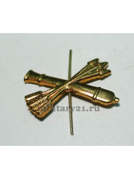 Эмблема Петличная Войска ПВО Золотая металл.