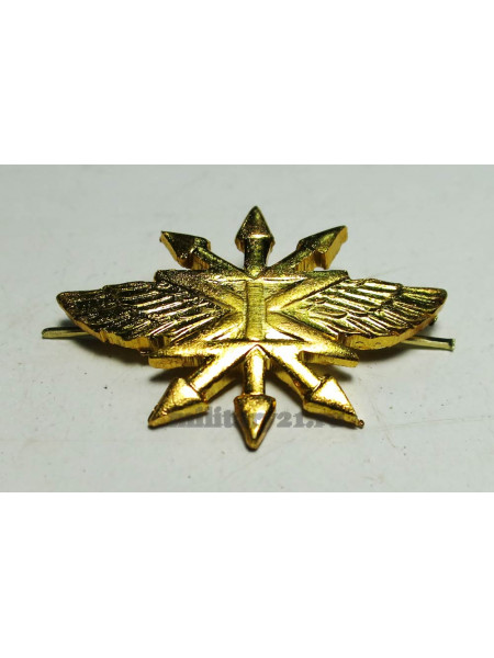 Эмблема Петличная Войска Связи Нового Образца Золотая