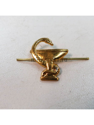 Эмблема Петличная Металл Медслужба Нового Образца Золотая (Правая)