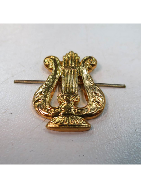 Эмблема Петличная Металл Военно-Оркестровая Служба Нового Образца Золотая