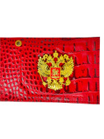 Обложка на Удостоверение Герб РФ Кайман Красная