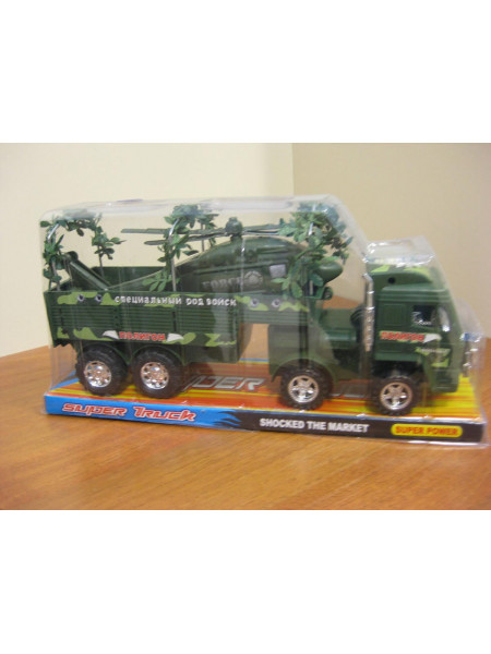 Машина грузовик игрушка детская военная инерционная