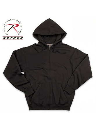 Толстовка Хлопок Thermal Zipper Black Rothco