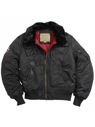 Летная Куртка Injector Alpha Washed Black